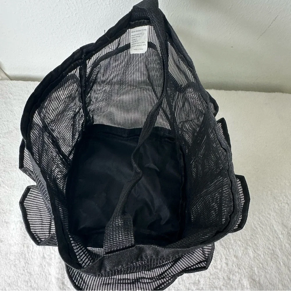 Black Mesh Bathroom Caddy College, Camp, Bath, Dorm Essentials for Students
